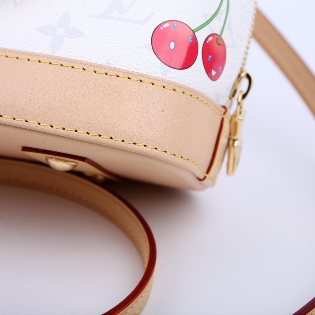 LV X TM Alma BB Cerises Monogram White