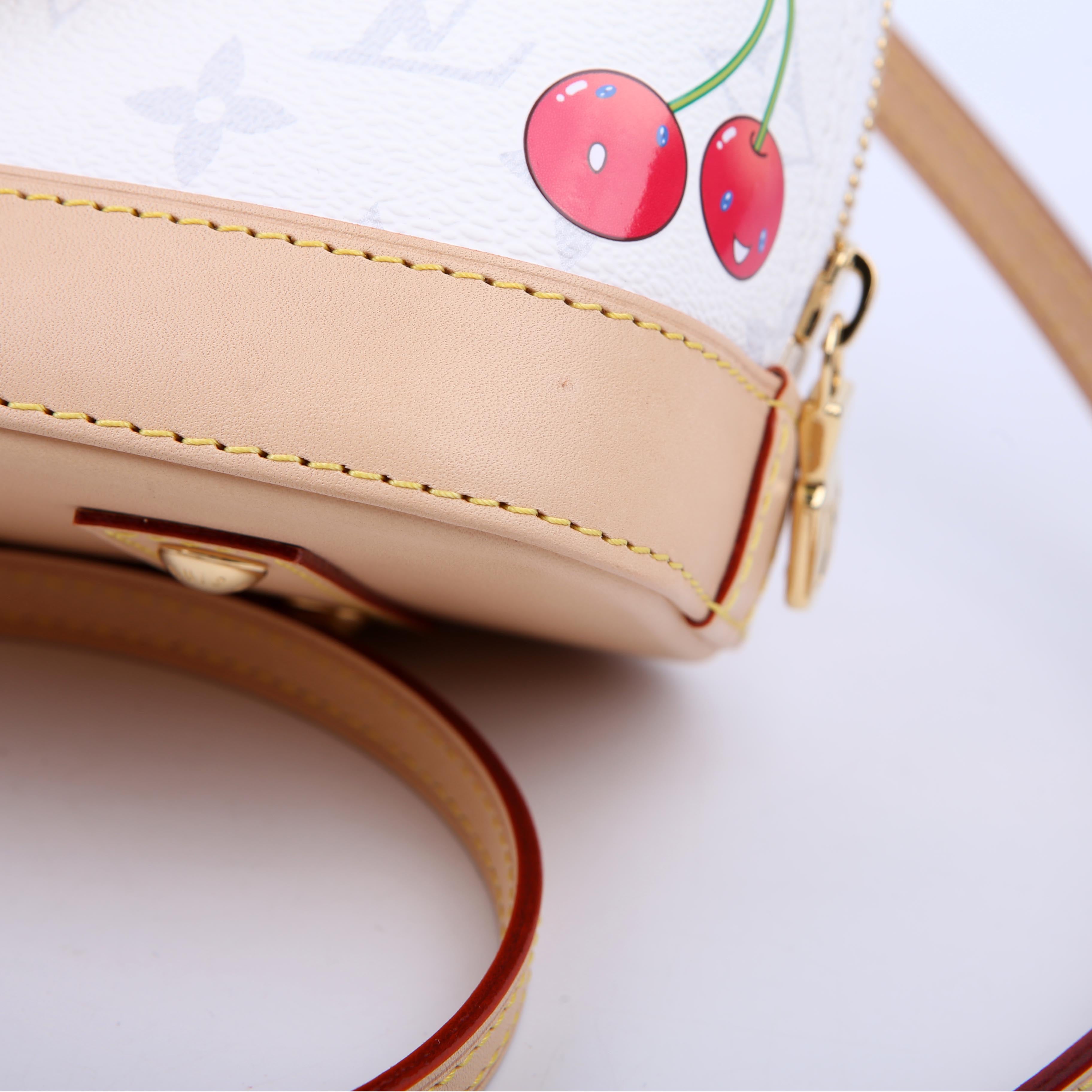 LV X TM Alma BB Cerises Monogram White