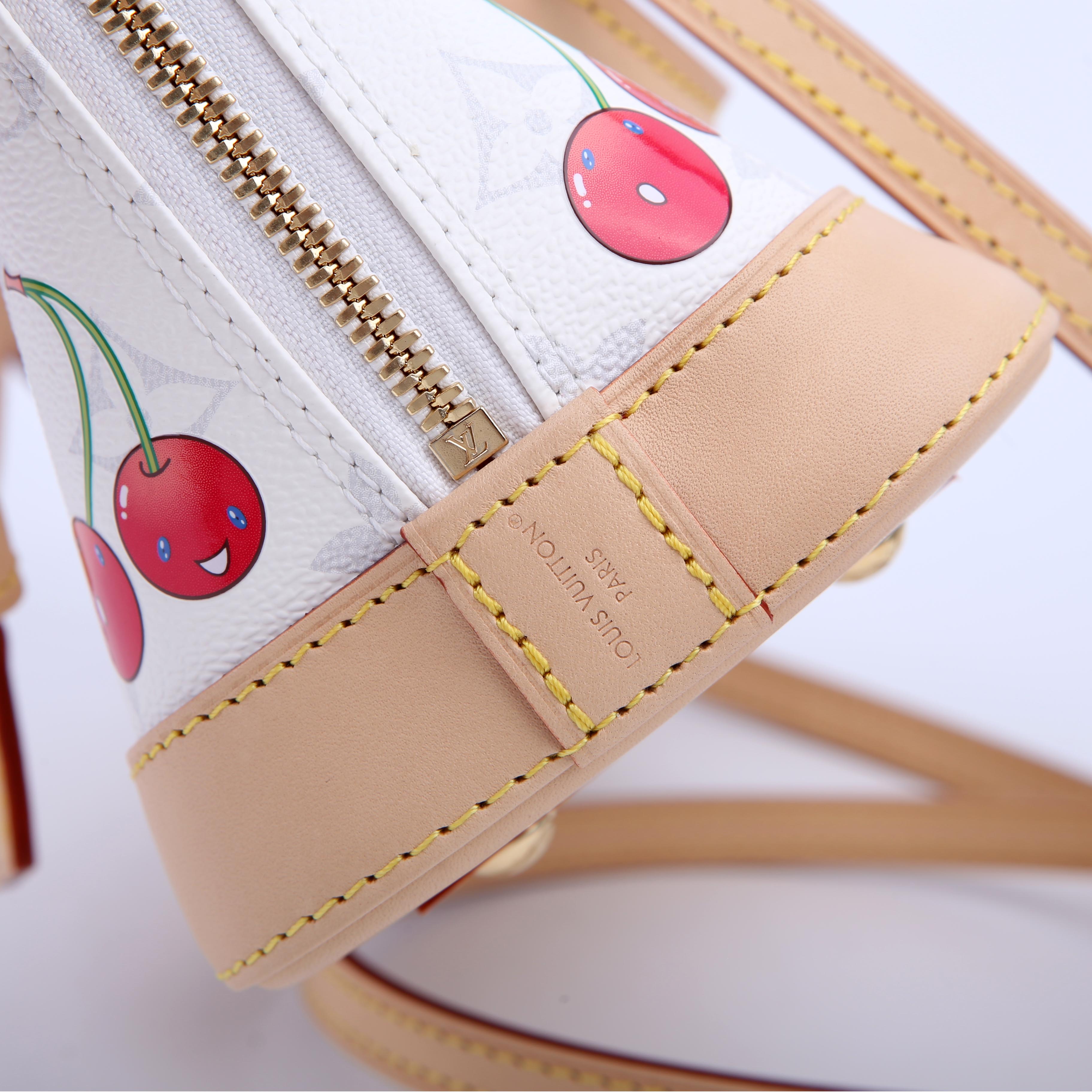LV X TM Alma BB Cerises Monogram White
