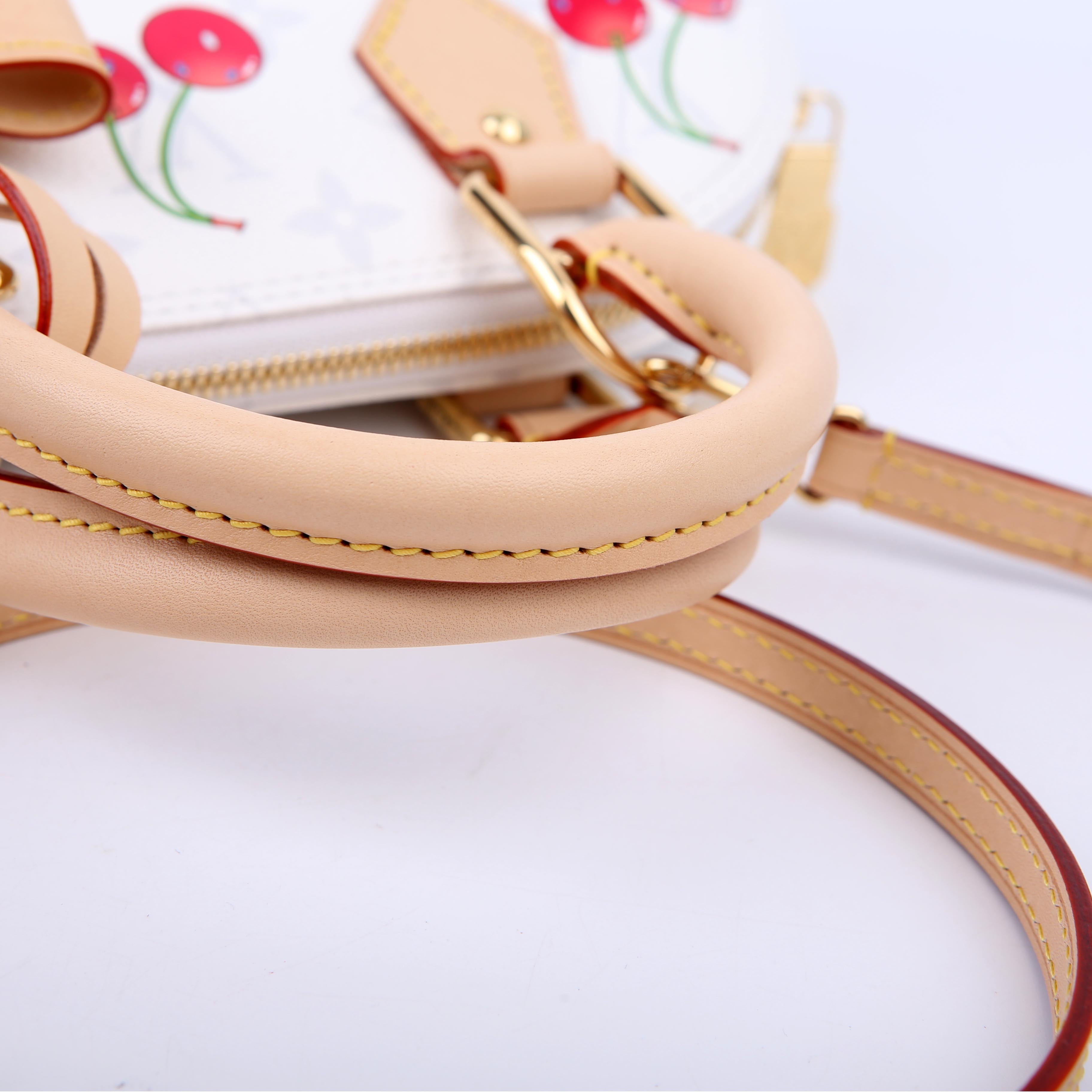 LV X TM Alma BB Cerises Monogram White