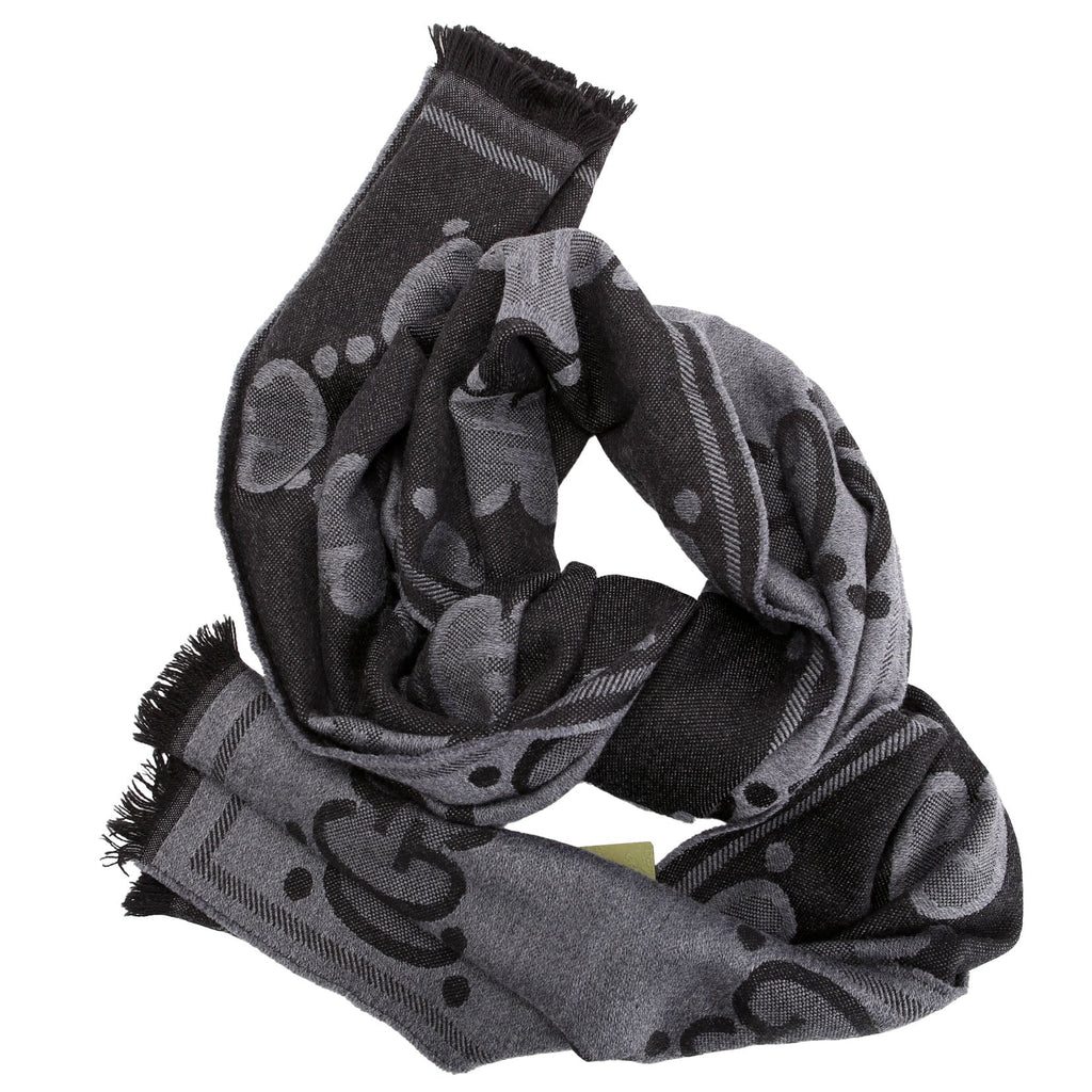 Gucci 598189 GG Logo Wool Scarf