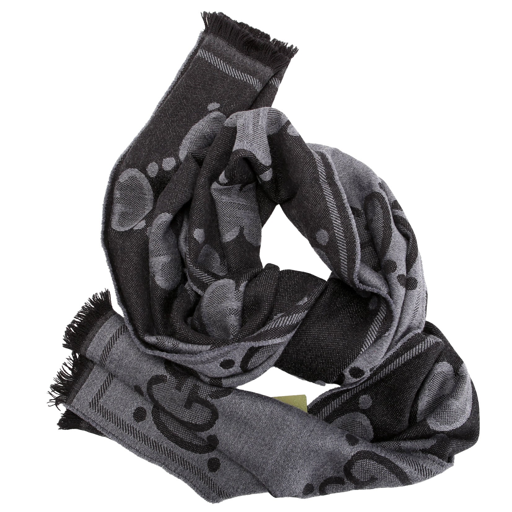 Gucci 598189 GG Logo Wool Scarf