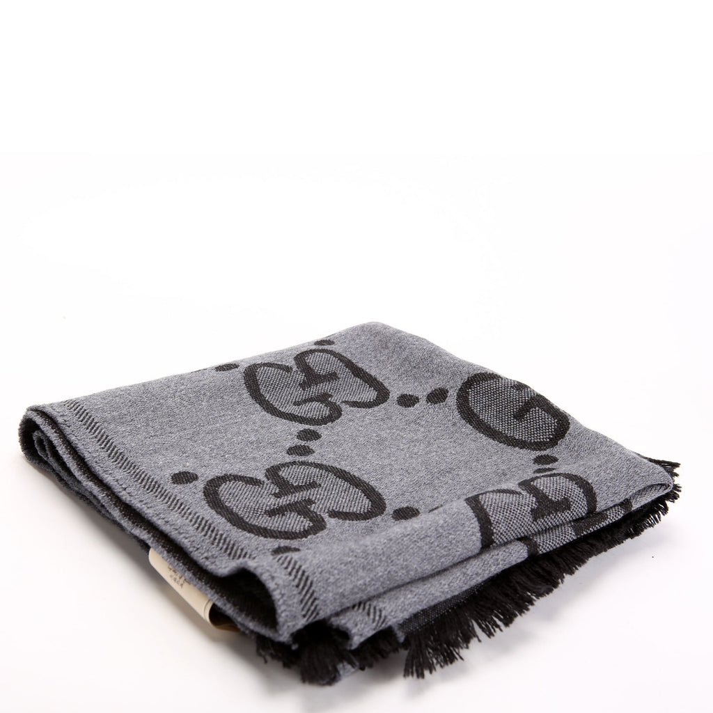 Gucci 598189 GG Logo Wool Scarf