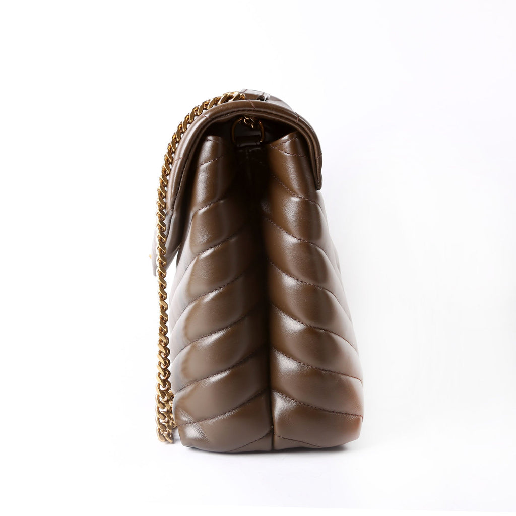 SAINT LAURENT Loulou Medium Quilted 574946 Brown