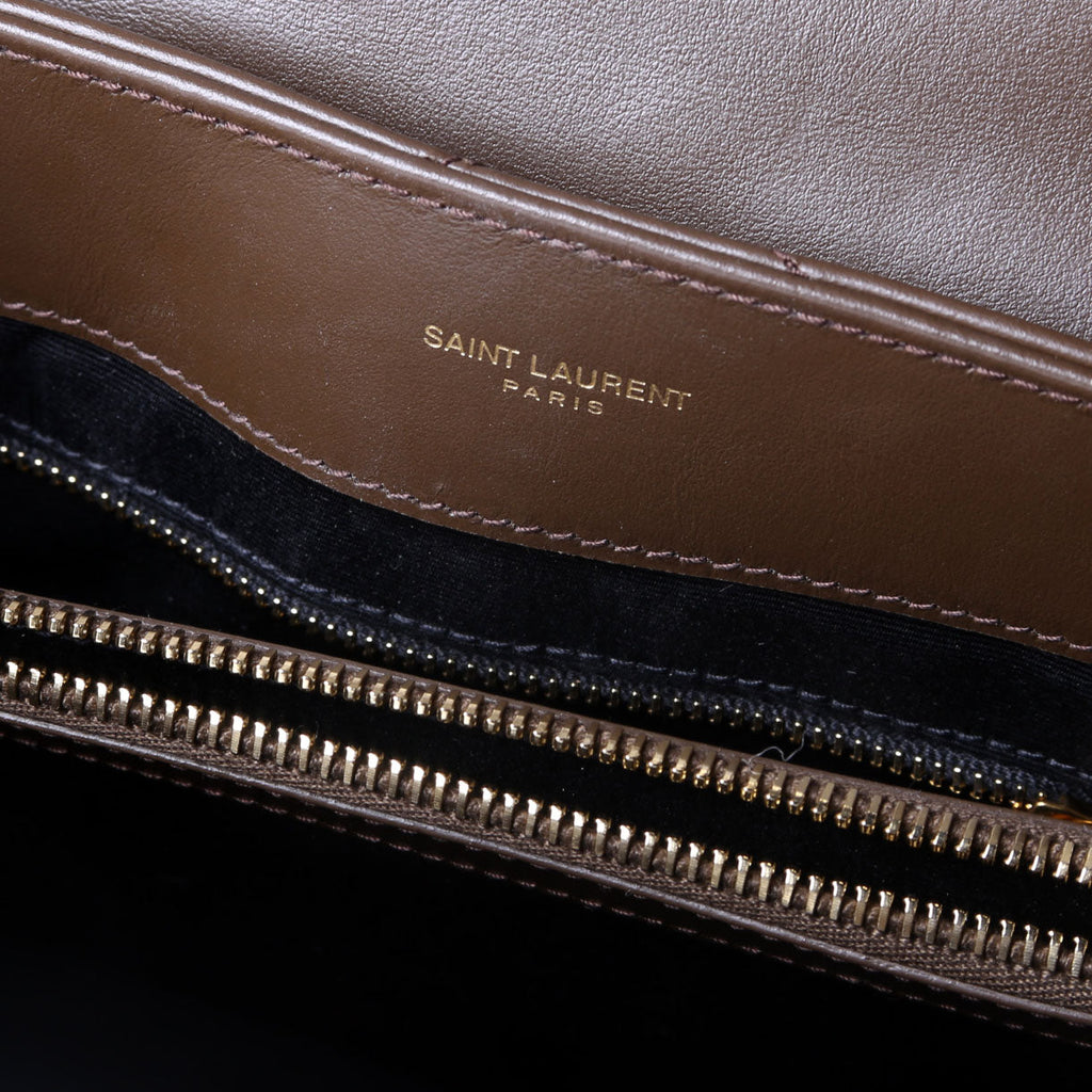 SAINT LAURENT Loulou Medium Quilted 574946 Brown