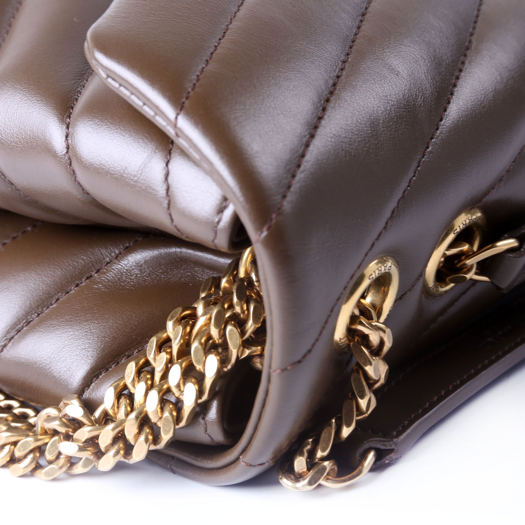 SAINT LAURENT Loulou Medium Quilted 574946 Brown