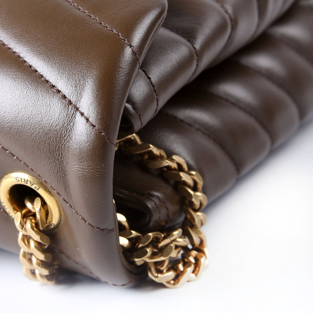 SAINT LAURENT Loulou Medium Quilted 574946 Brown