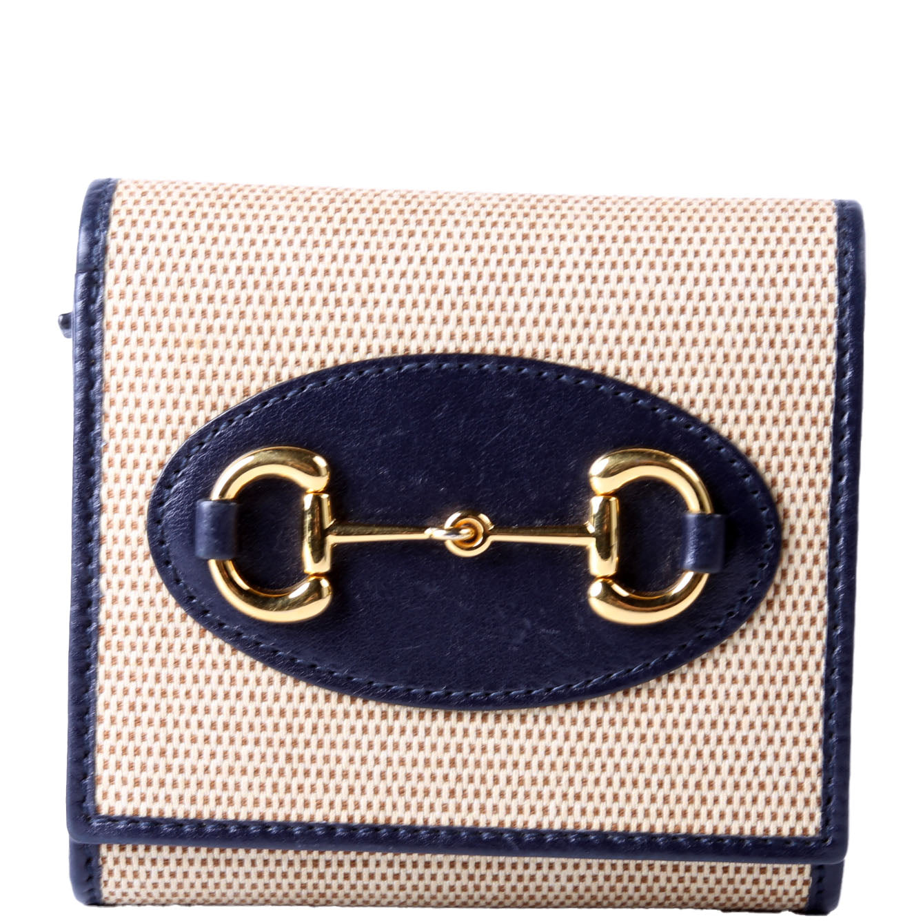 Gucci 621887 Horsebit 1955 Card Case Tan/Black