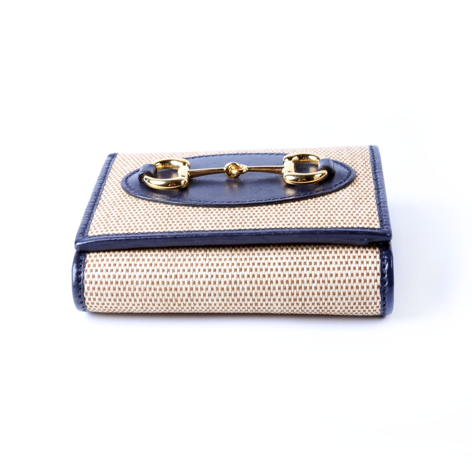 Gucci 621887 Horsebit 1955 Card Case Tan/Black