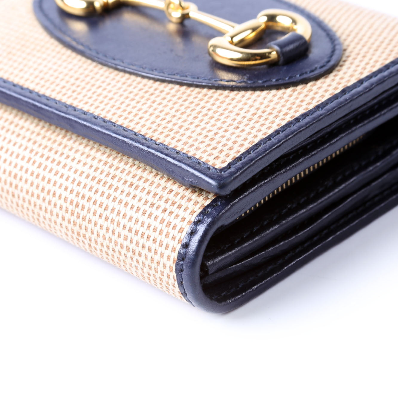 Gucci 621887 Horsebit 1955 Card Case Tan/Black