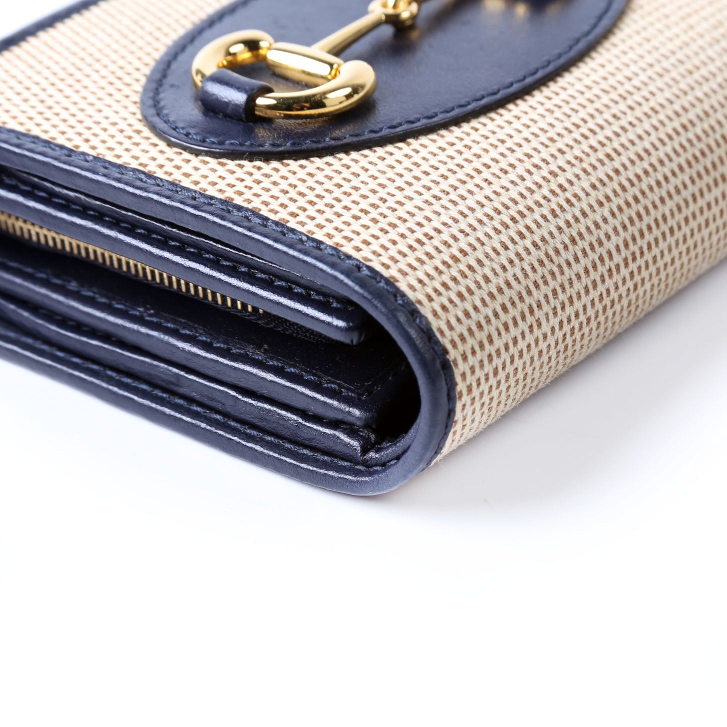 Gucci 621887 Horsebit 1955 Card Case Tan/Black