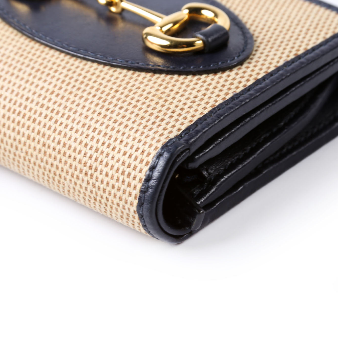 Gucci 621887 Horsebit 1955 Card Case Tan/Black