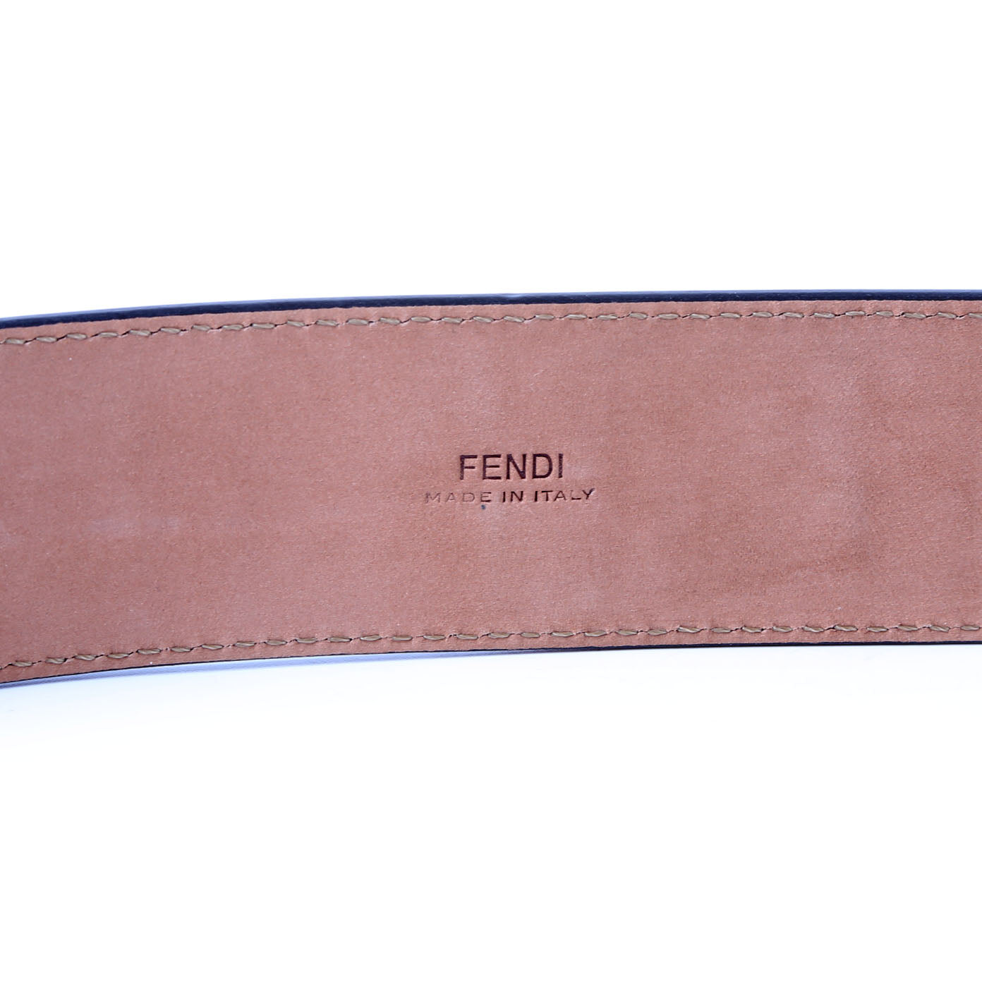 8C0585 F Is Fendi FF Embossed Belt Size 85/34 Black