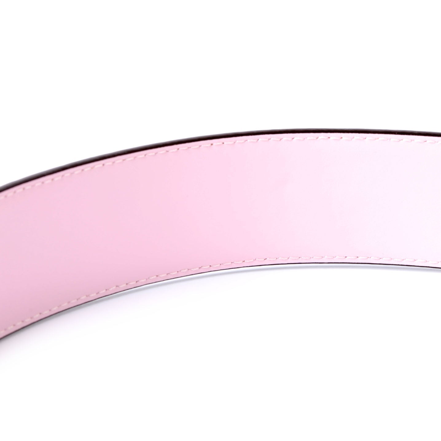 F Is Fendi Reversible Leather Belt Size 90 Black/Pink