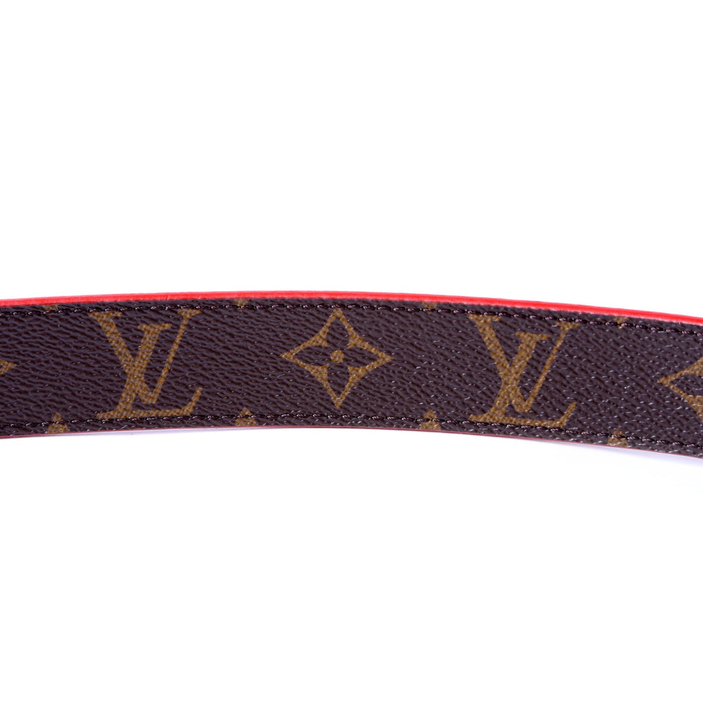 LV Initiales 30MM Reversible Leather/Monogram Belt Size 90/36 Red