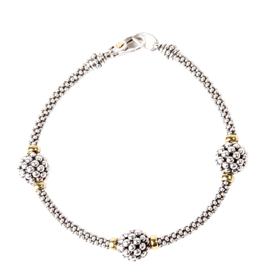 Caviar Forever Ball Station Bracelet 925/750