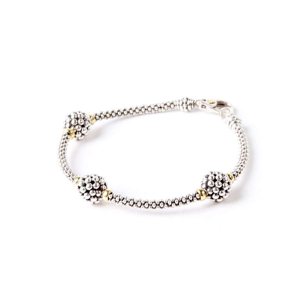 Caviar Forever Ball Station Bracelet 925/750