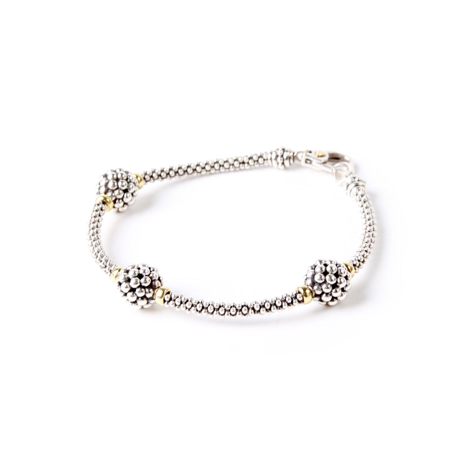 Caviar Forever Ball Station Bracelet 925/750