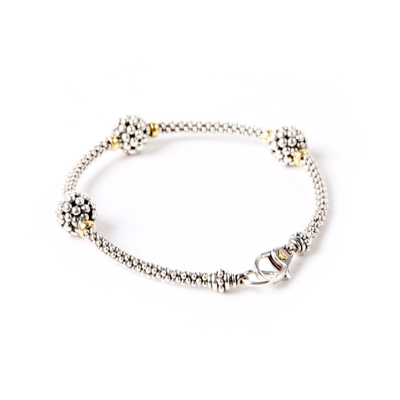 Caviar Forever Ball Station Bracelet 925/750