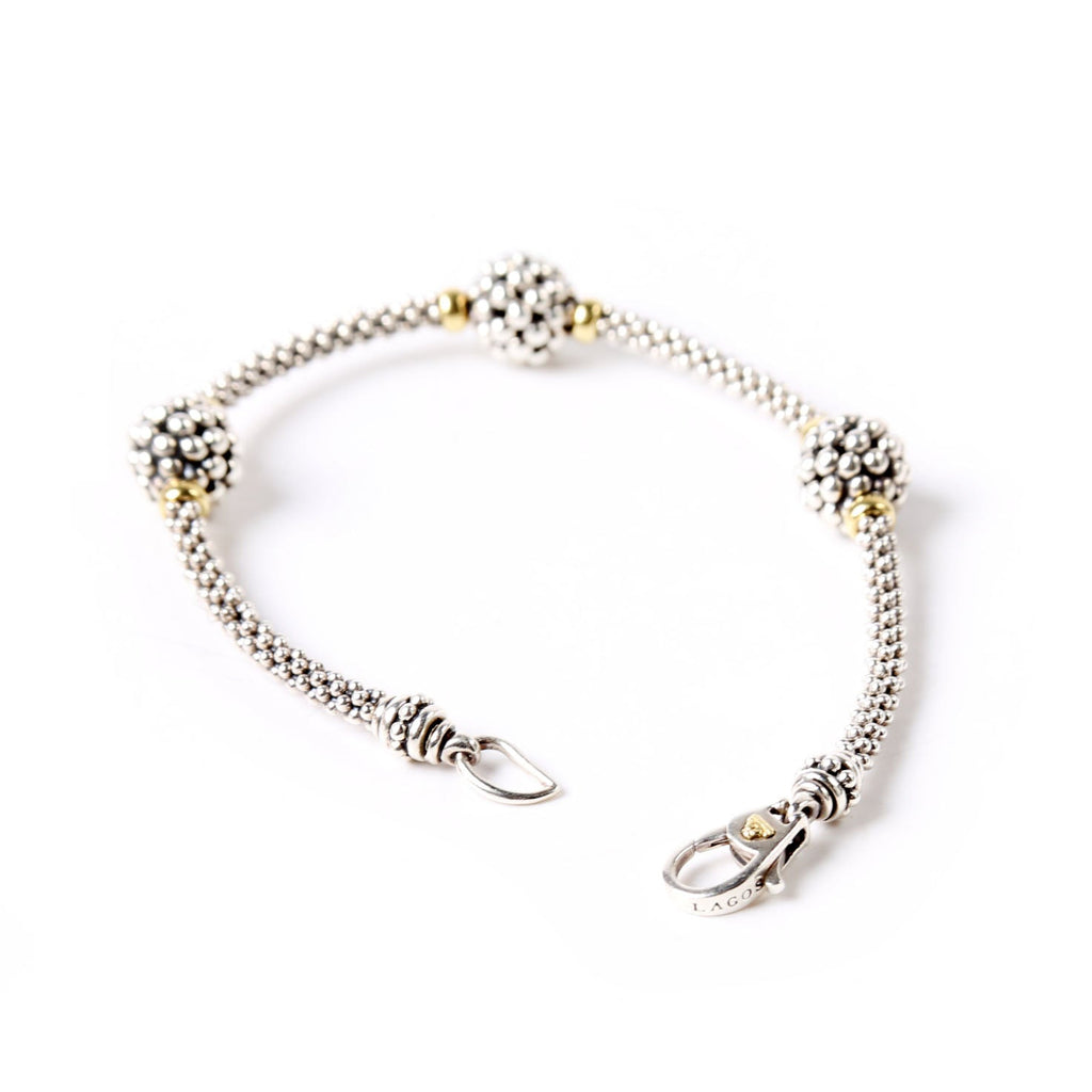 Caviar Forever Ball Station Bracelet 925/750