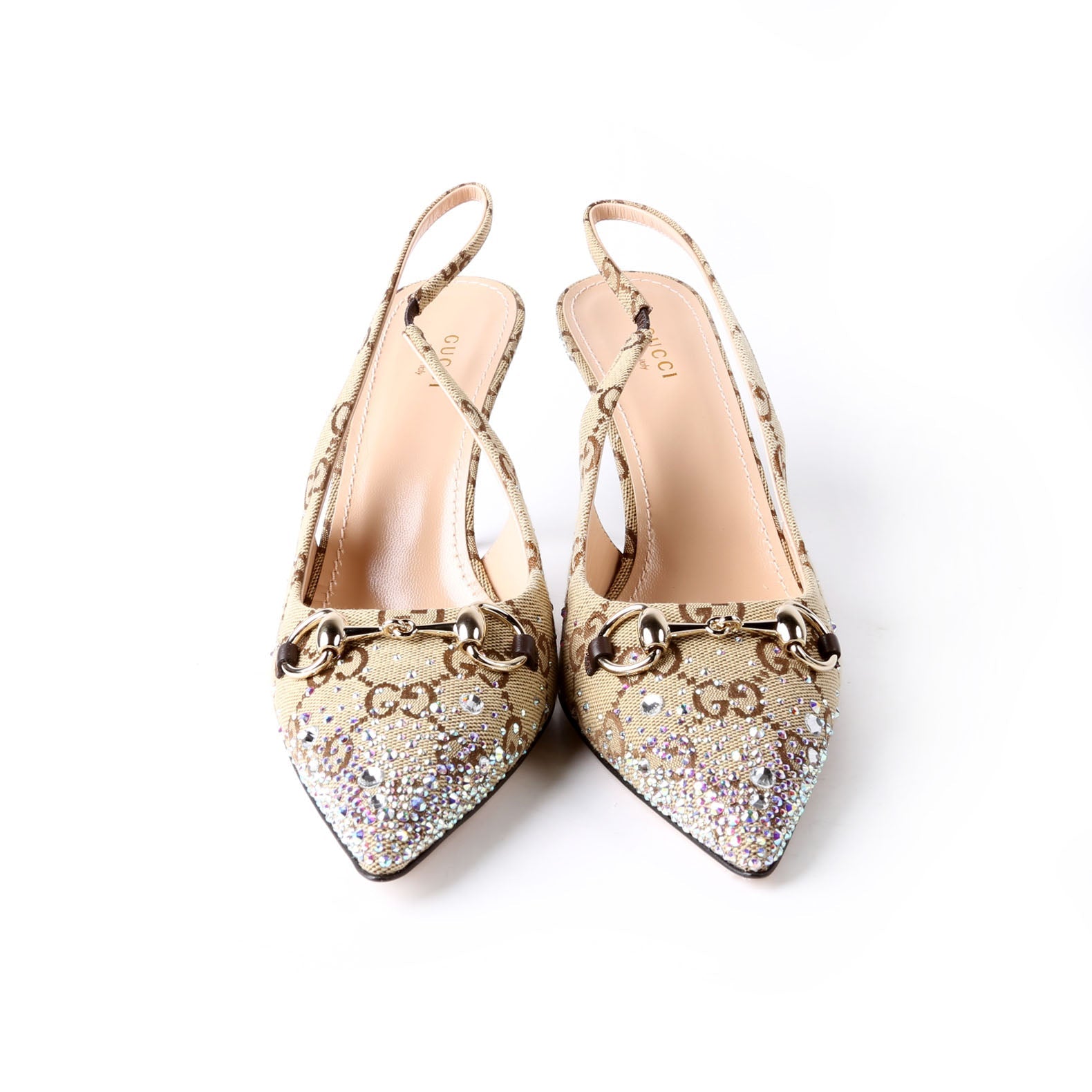 GG Crystal Horsebit Slingback Size 39.5