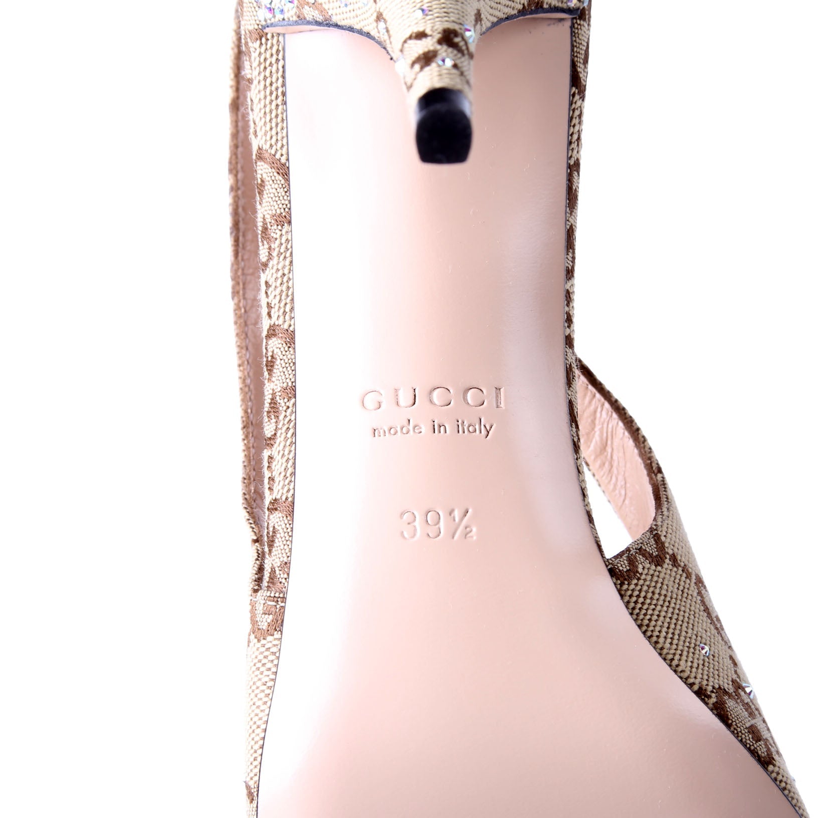 GG Crystal Horsebit Slingback Size 39.5