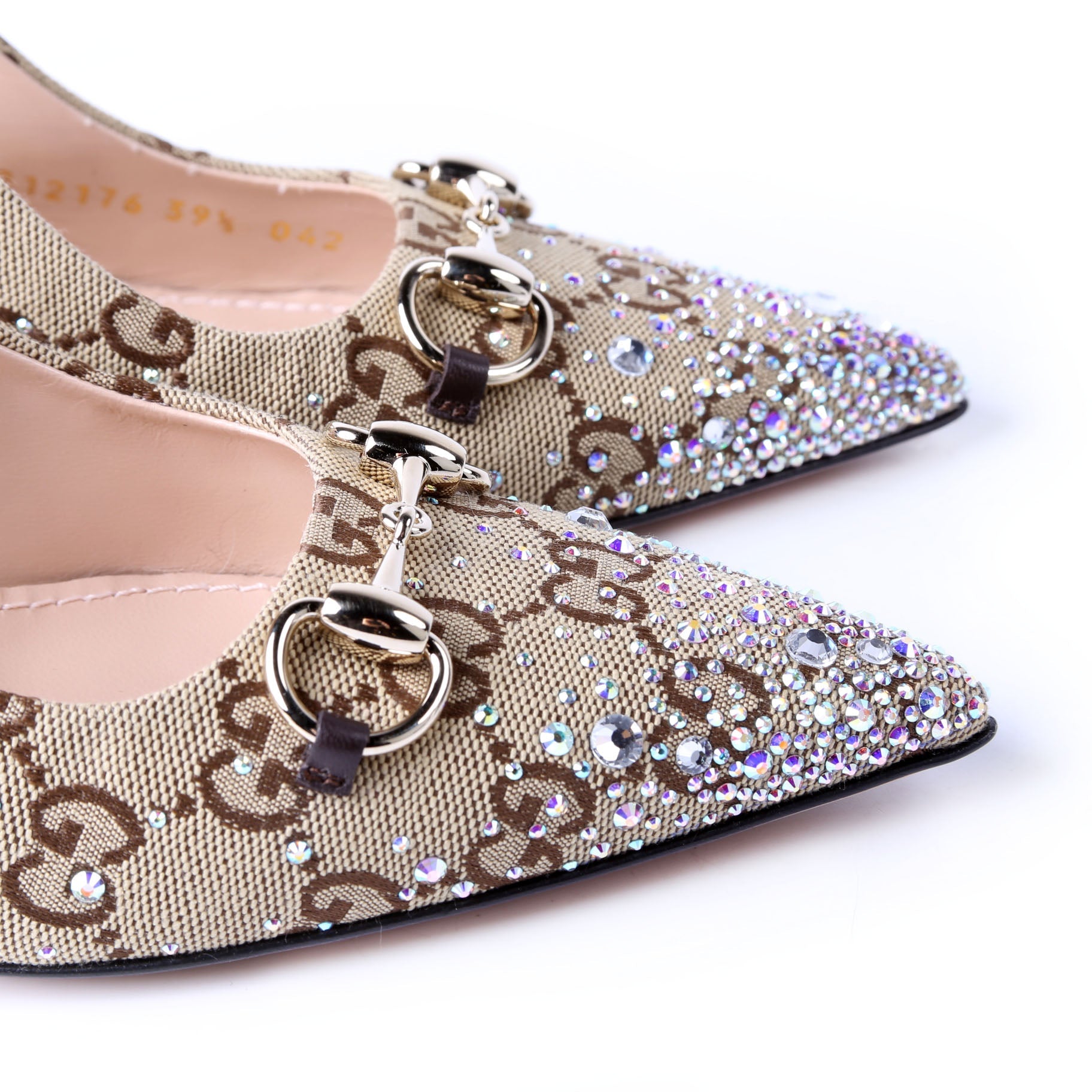 GG Crystal Horsebit Slingback Size 39.5