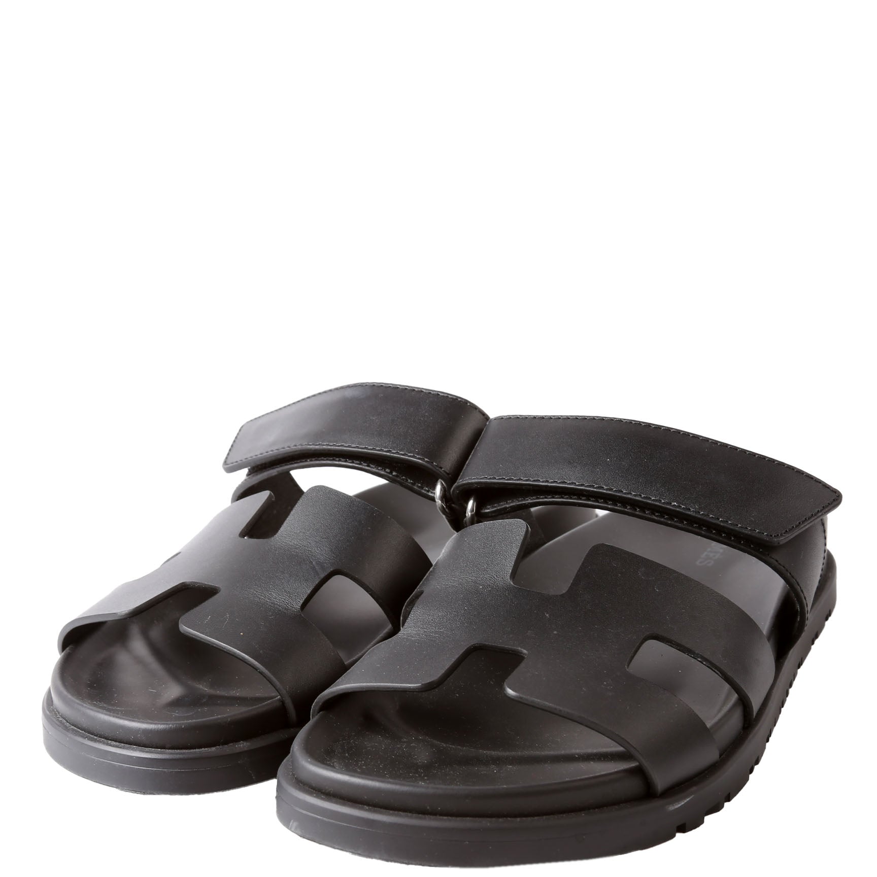 Chypre Leather Sandal Size 37 Black