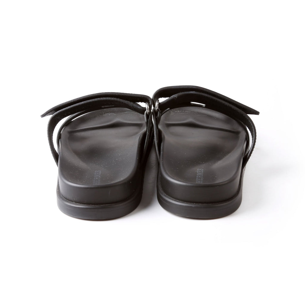 Chypre Leather Sandal Size 37 Black