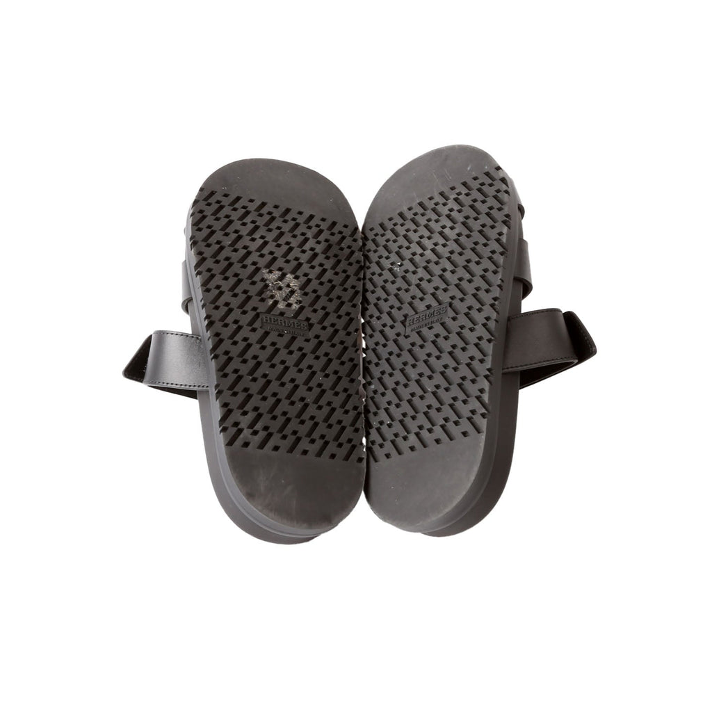 Chypre Leather Sandal Size 37 Black