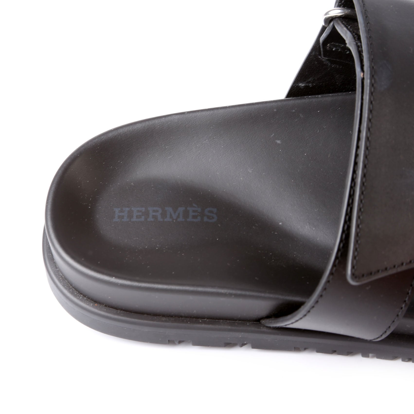 Chypre Leather Sandal Size 37 Black