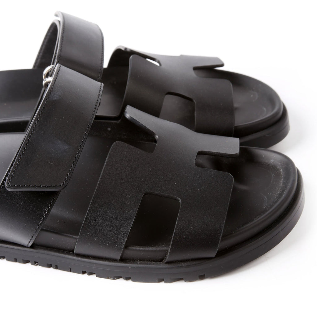 Chypre Leather Sandal Size 37 Black