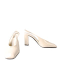 Patent 85MM Slingback Pumps Size 40 Cream