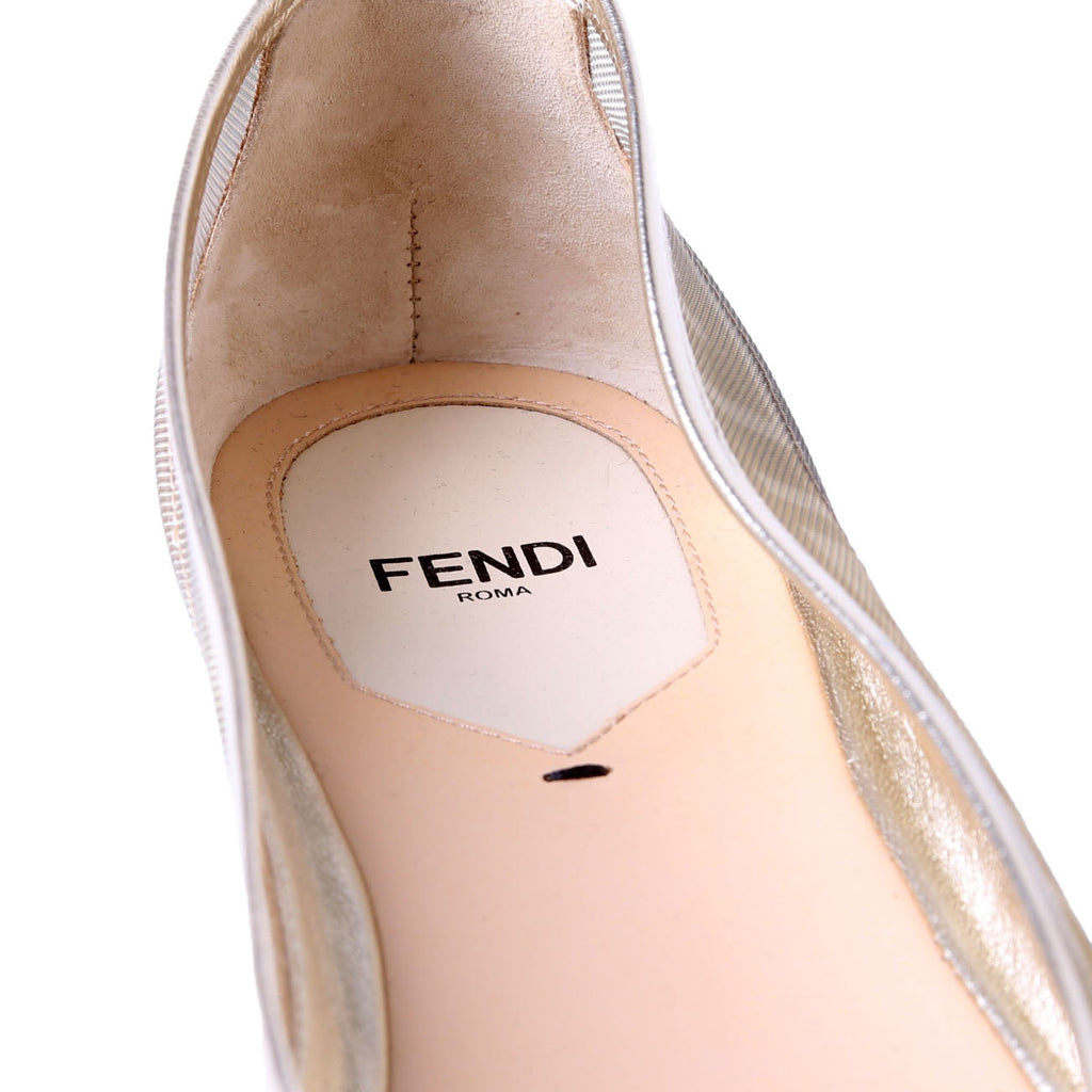 Colibri FF Mesh Pointed Ballet Flats Size 40.5 Gold