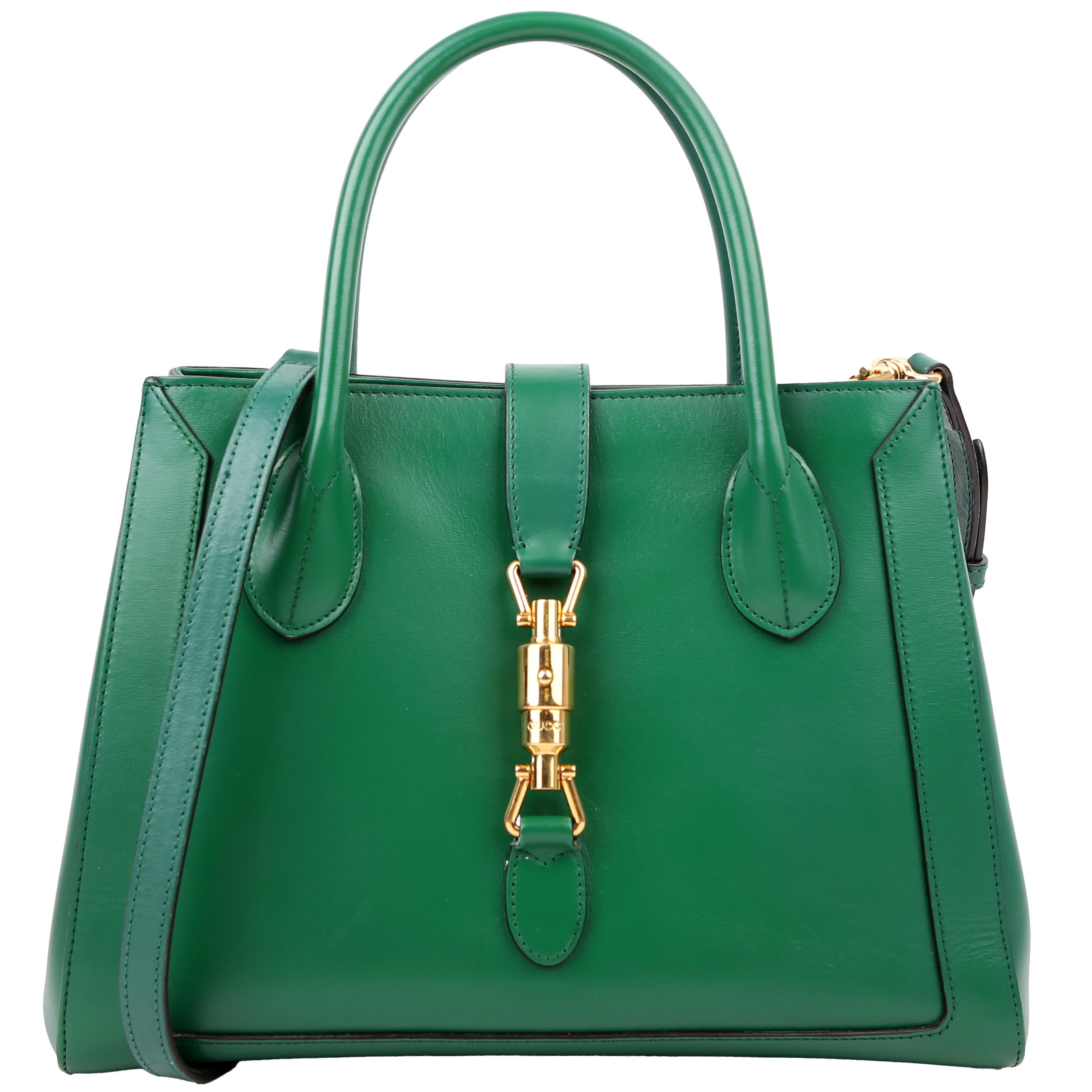 649016 Jackie 1961 Leather Medium Tote Green