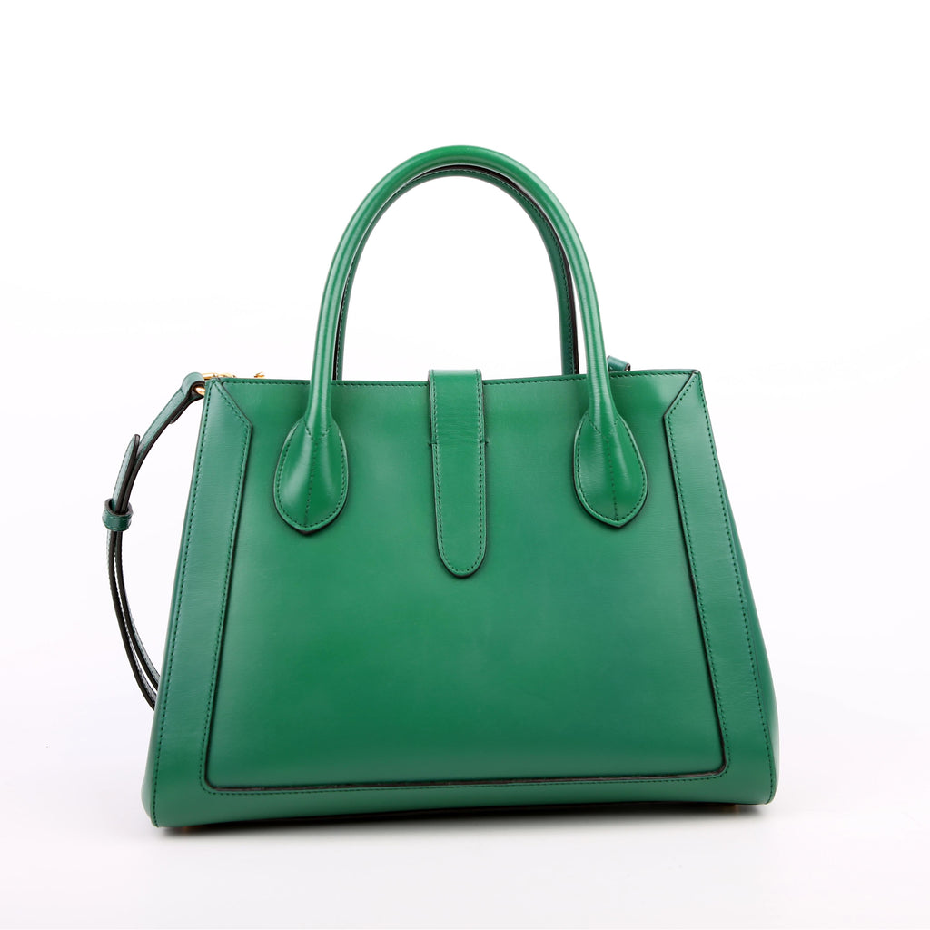 649016 Jackie 1961 Leather Medium Tote Green