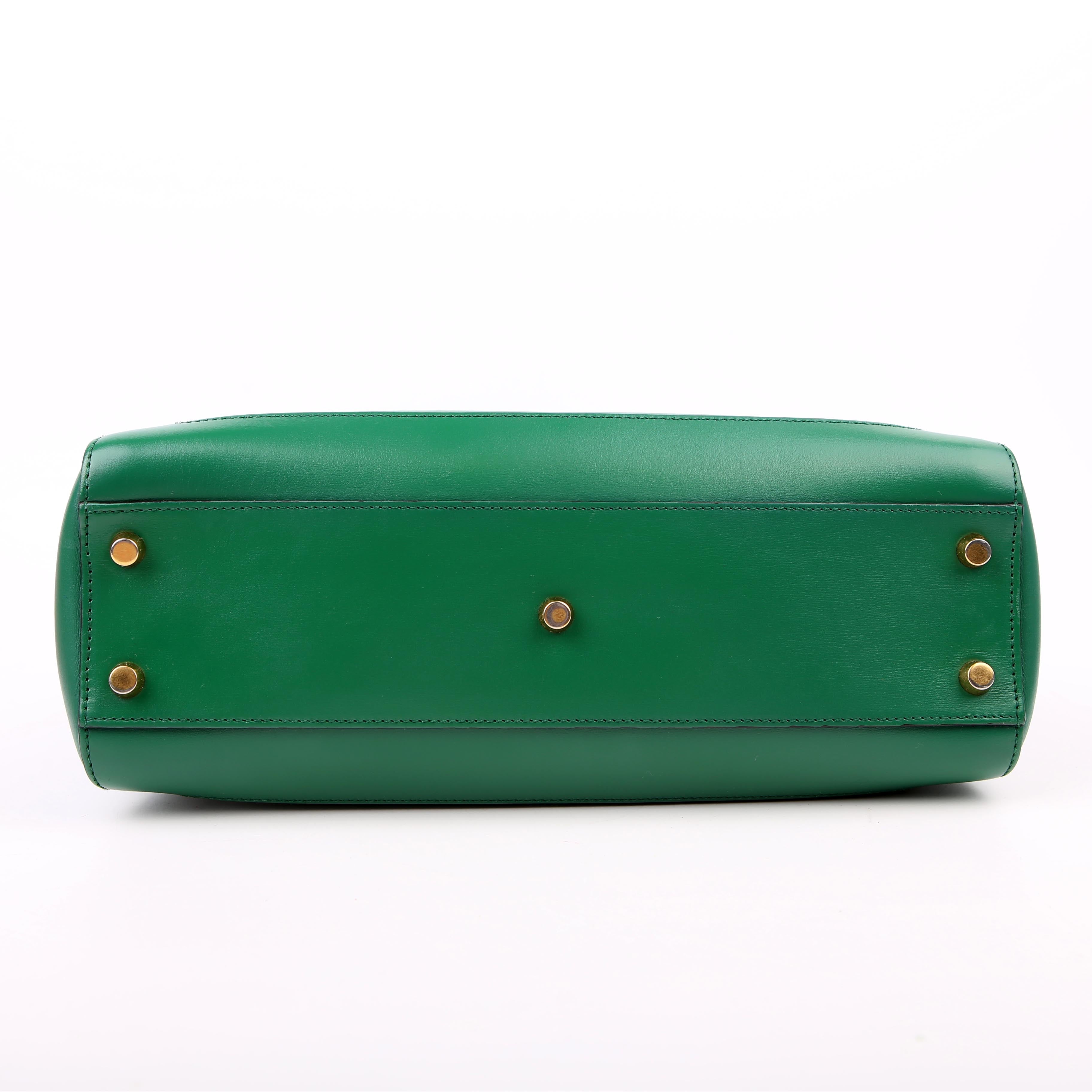 649016 Jackie 1961 Leather Medium Tote Green