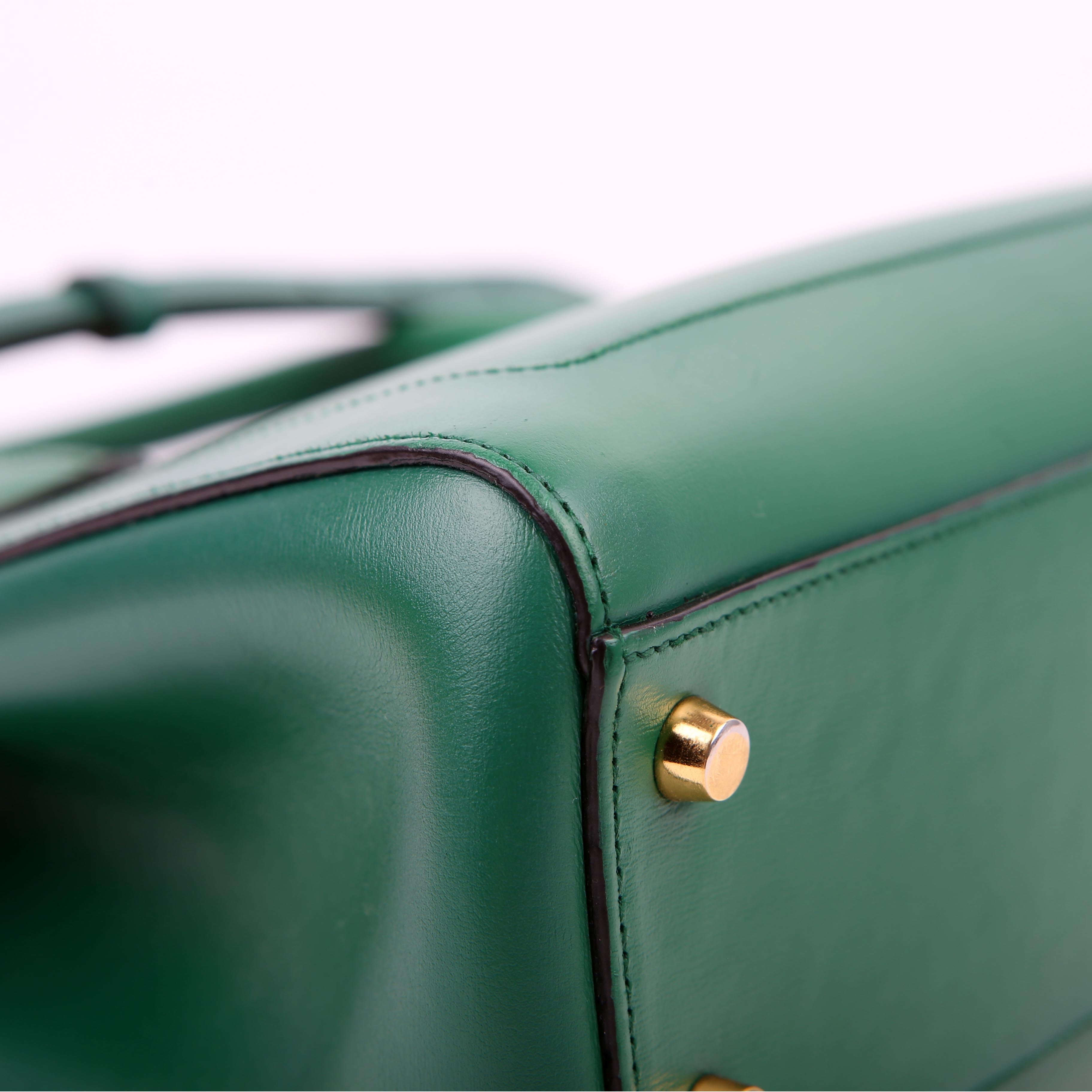 649016 Jackie 1961 Leather Medium Tote Green