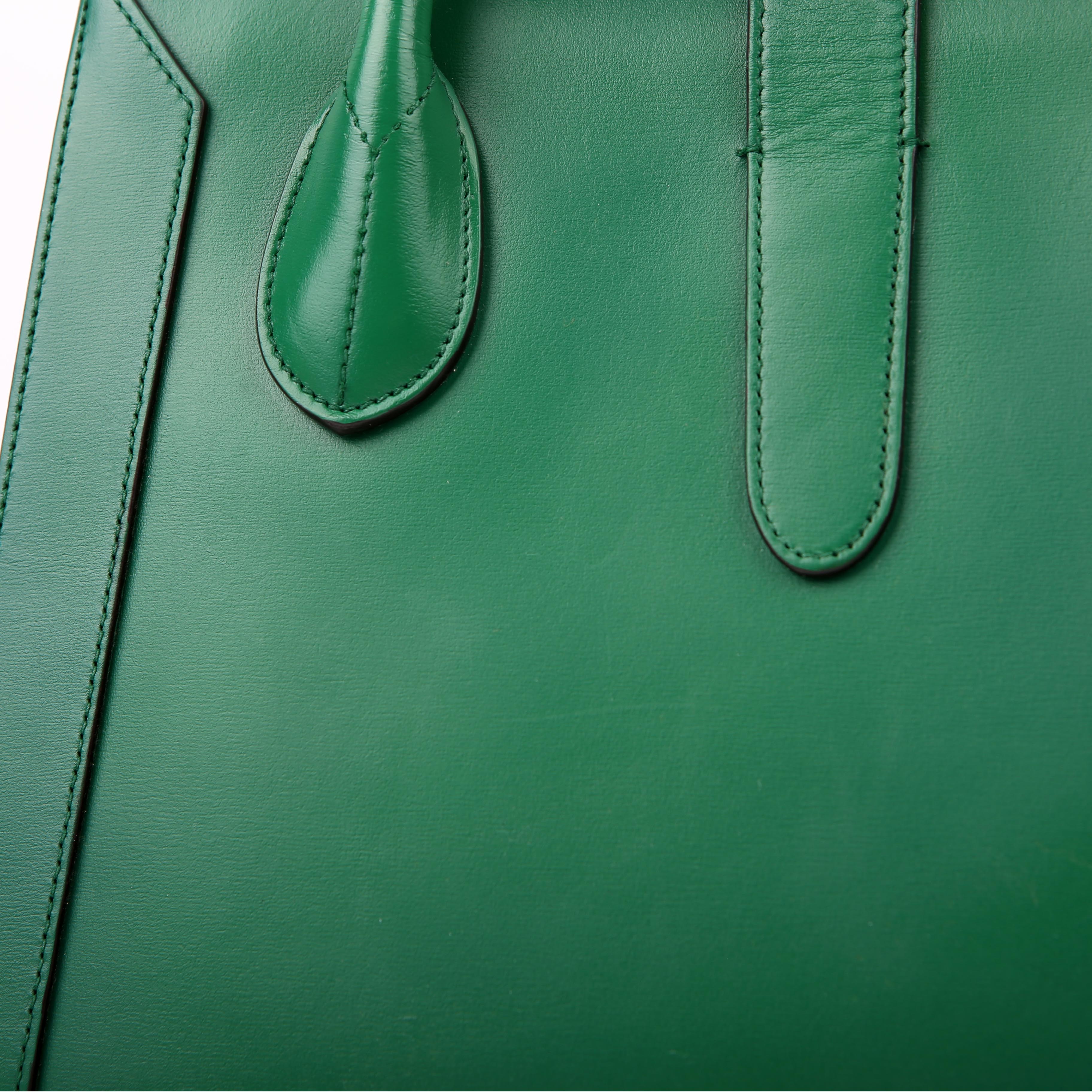 649016 Jackie 1961 Leather Medium Tote Green
