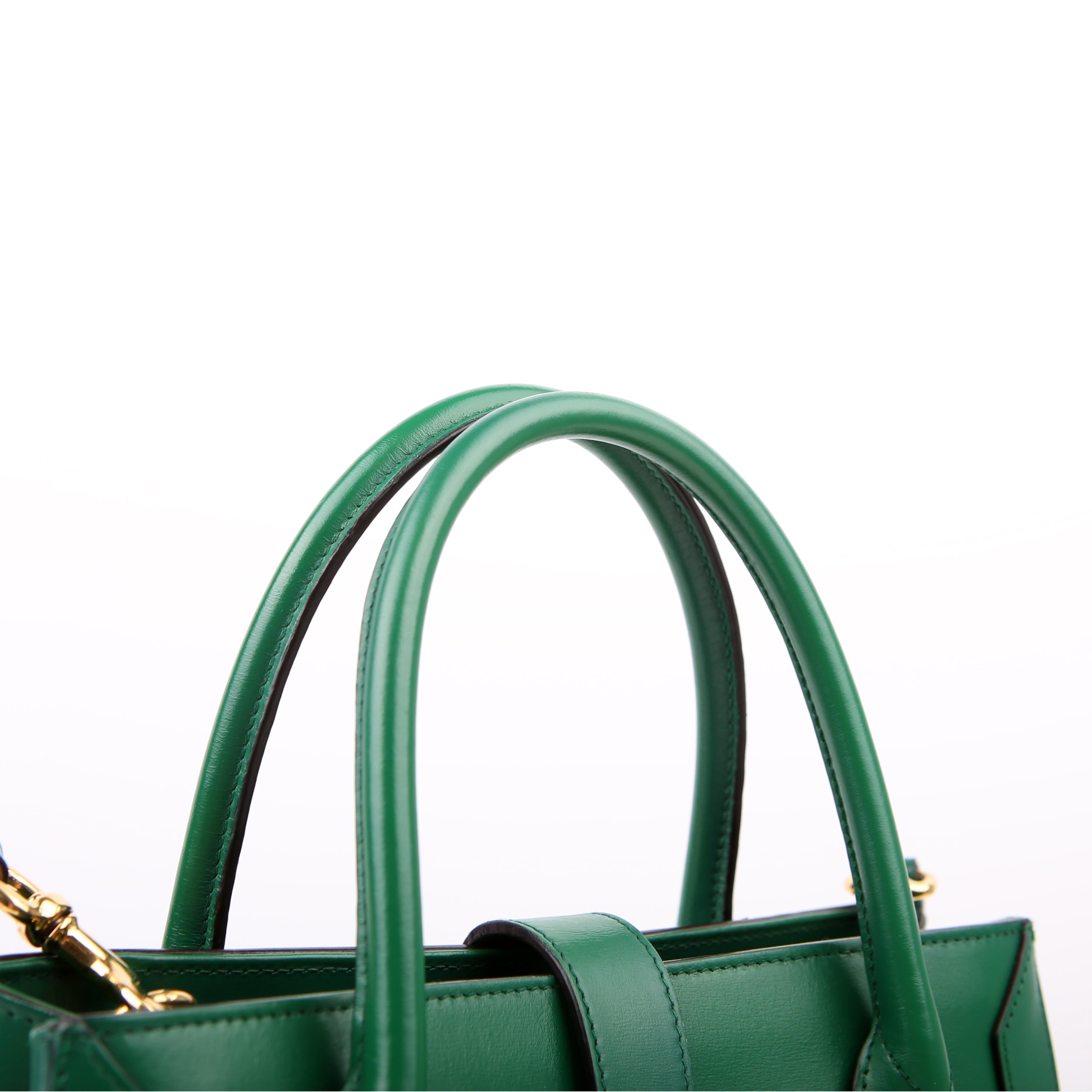 649016 Jackie 1961 Leather Medium Tote Green