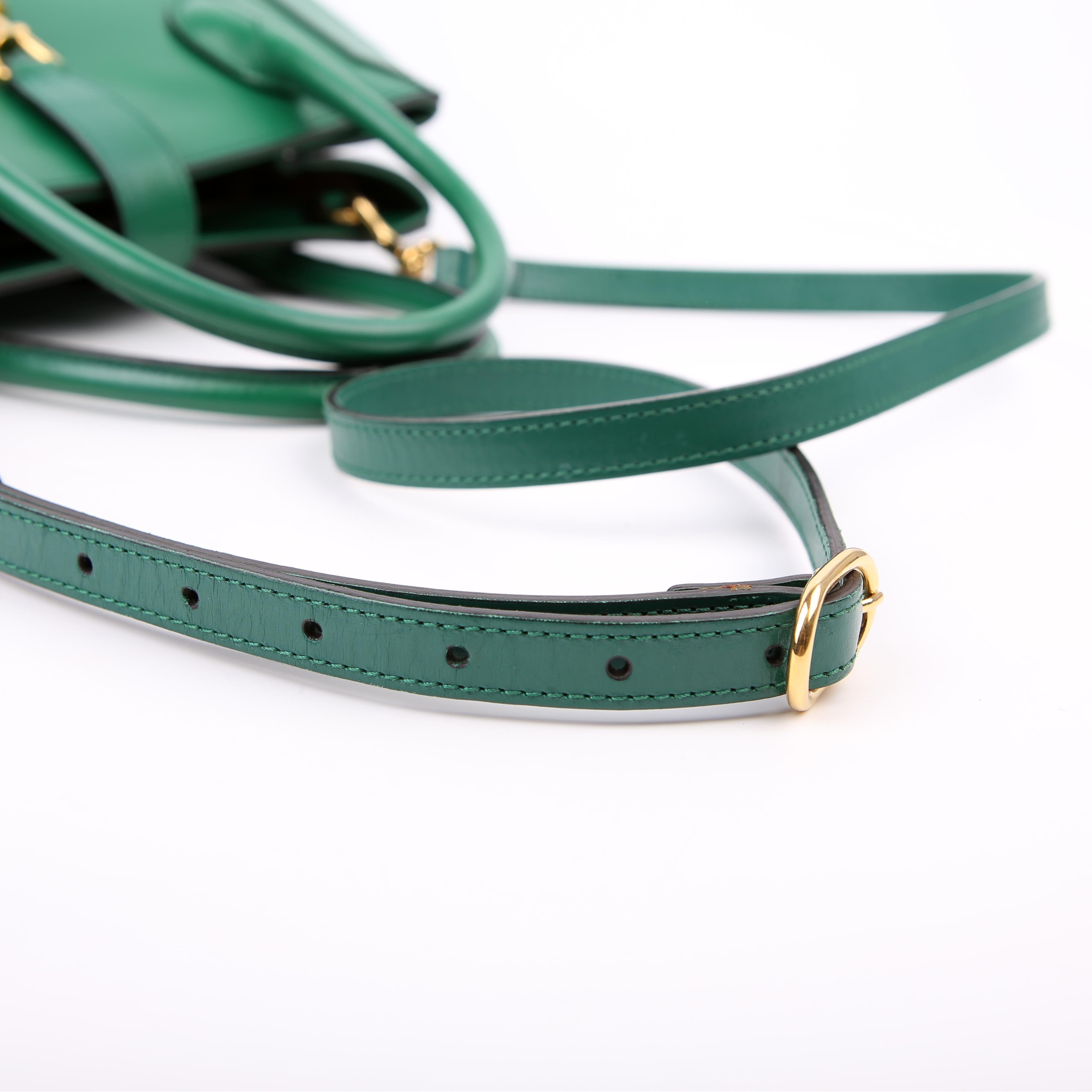 649016 Jackie 1961 Leather Medium Tote Green