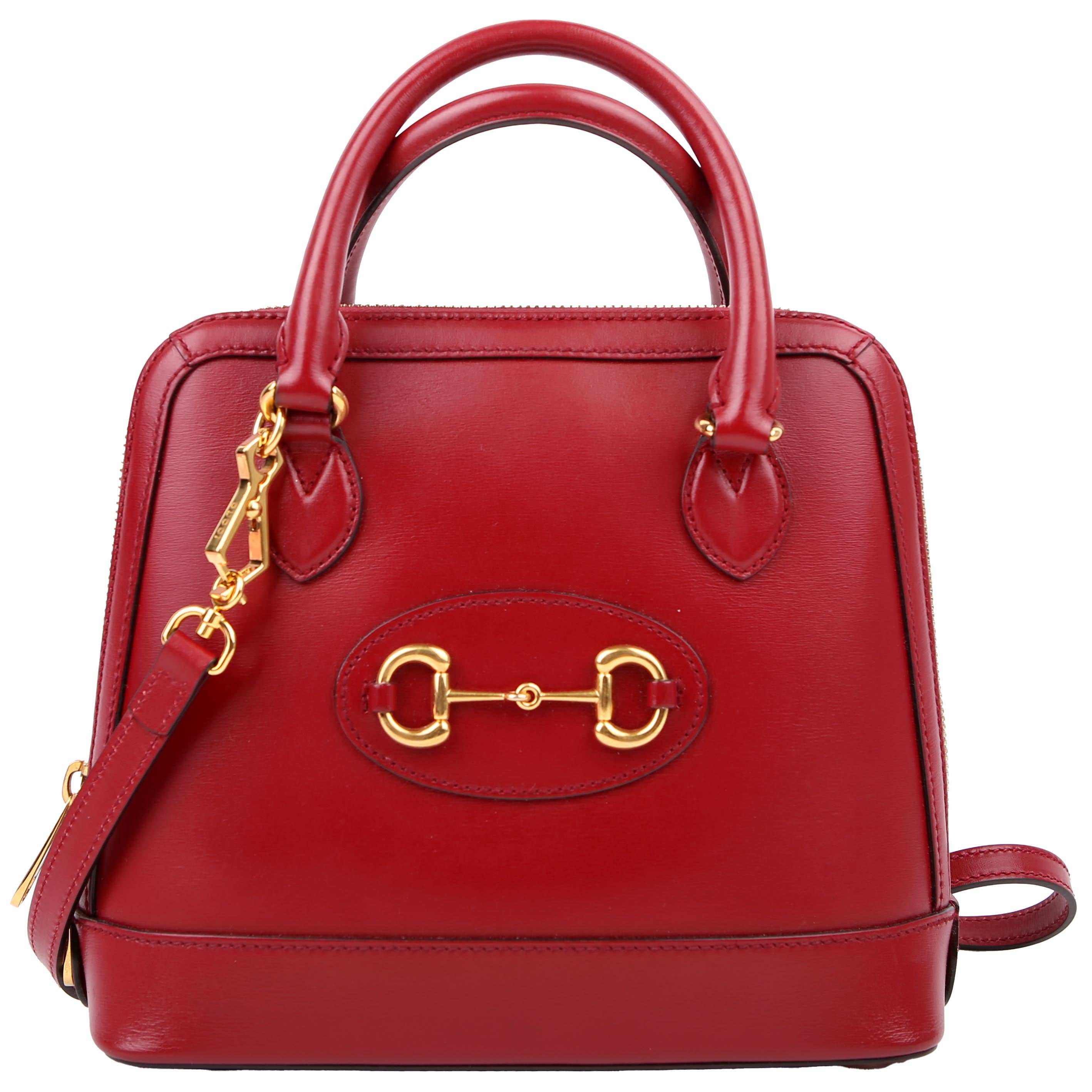 Gucci 621220 Horsebit 1955 Top Handle Leather Red