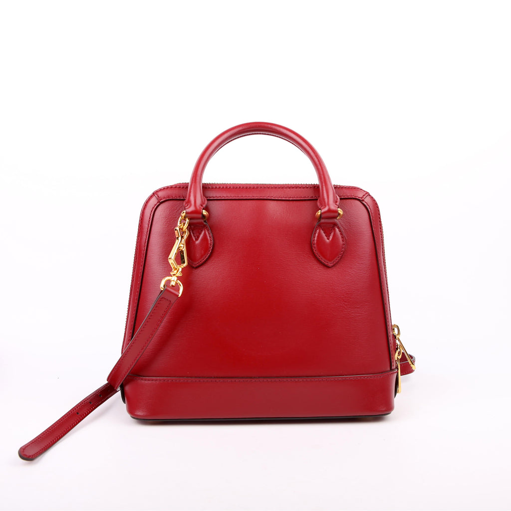 Gucci 621220 Horsebit 1955 Top Handle Leather Red