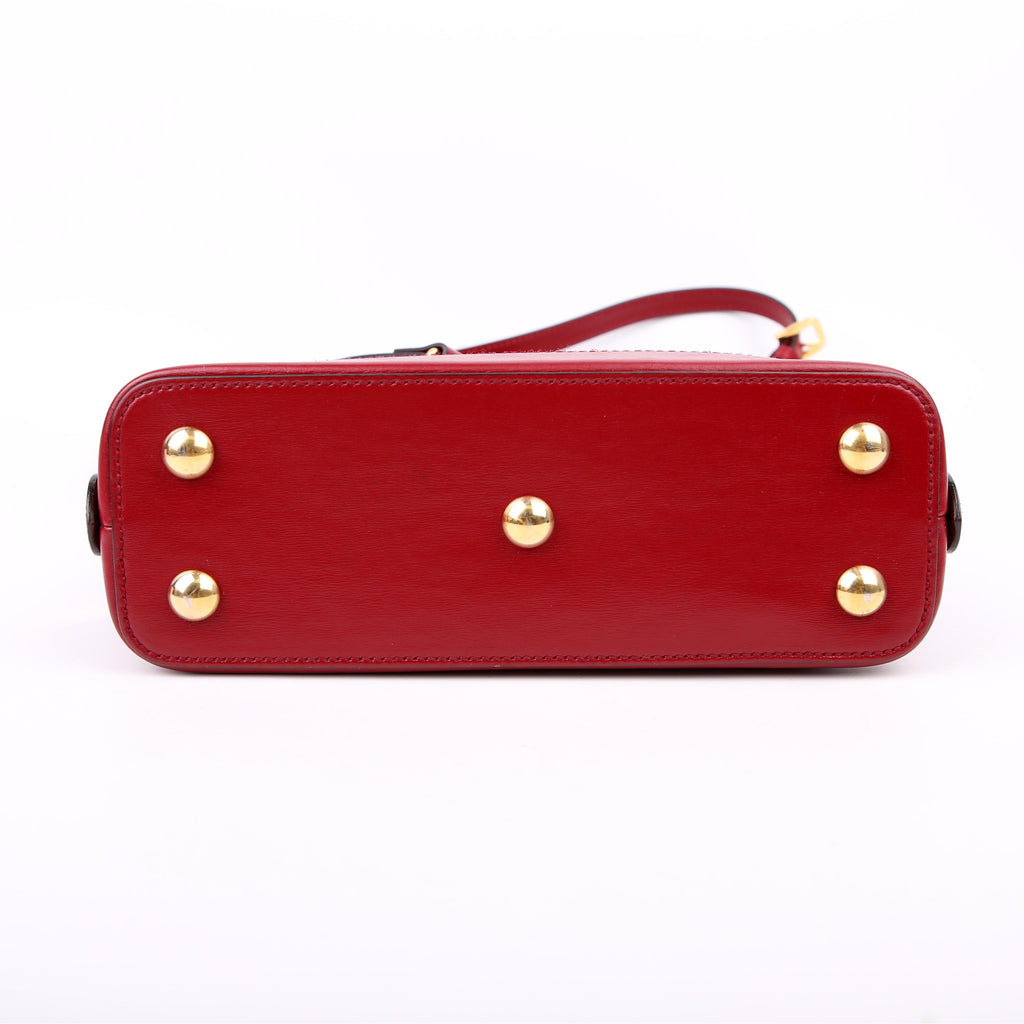 Gucci 621220 Horsebit 1955 Top Handle Leather Red
