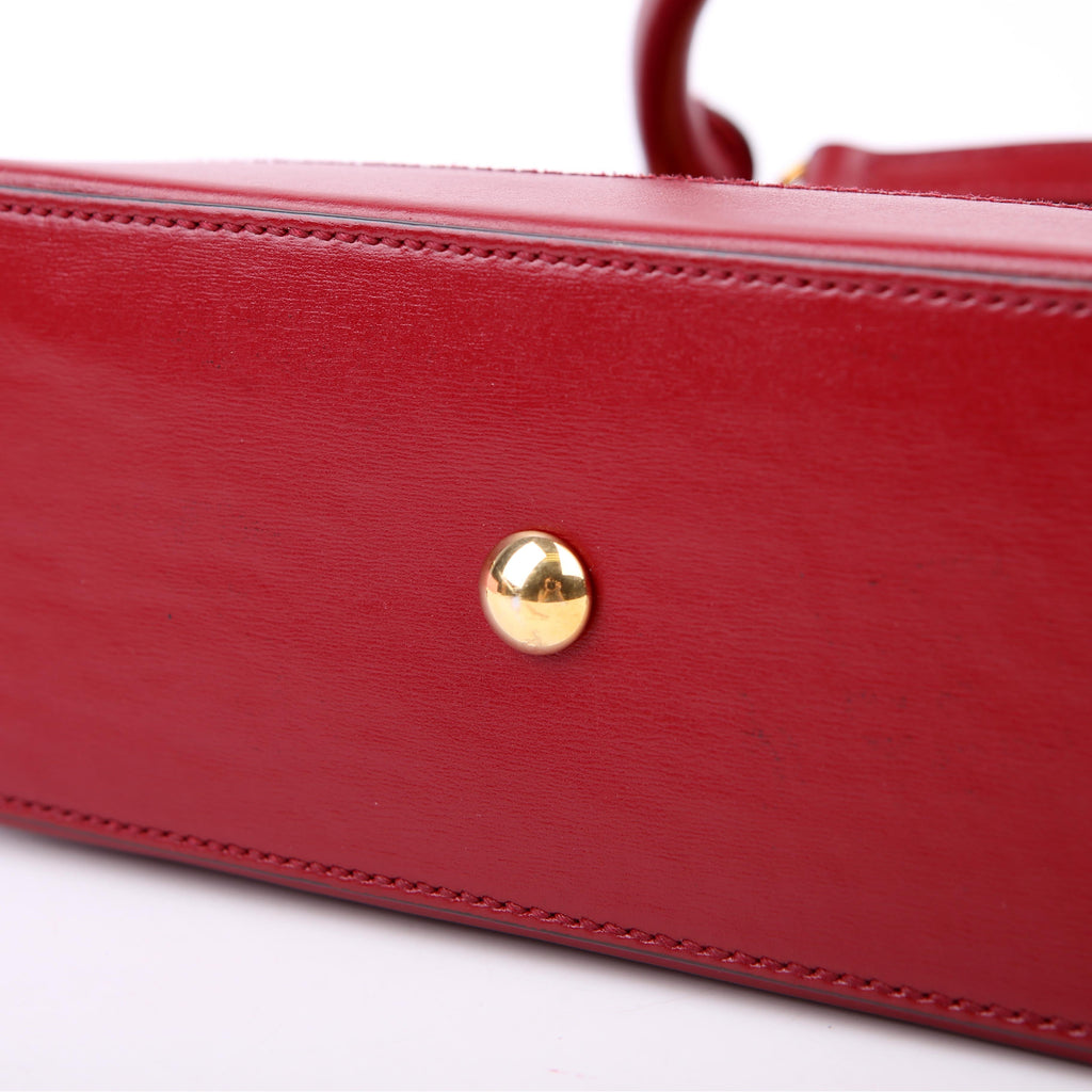 Gucci 621220 Horsebit 1955 Top Handle Leather Red