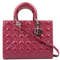 Dior Lady Dior Large Patent Berry