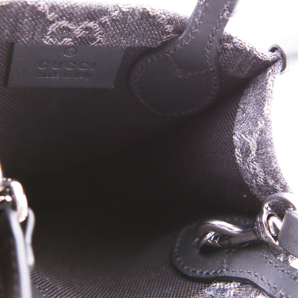 Gucci 773730 GG Denim Mini Tote Black