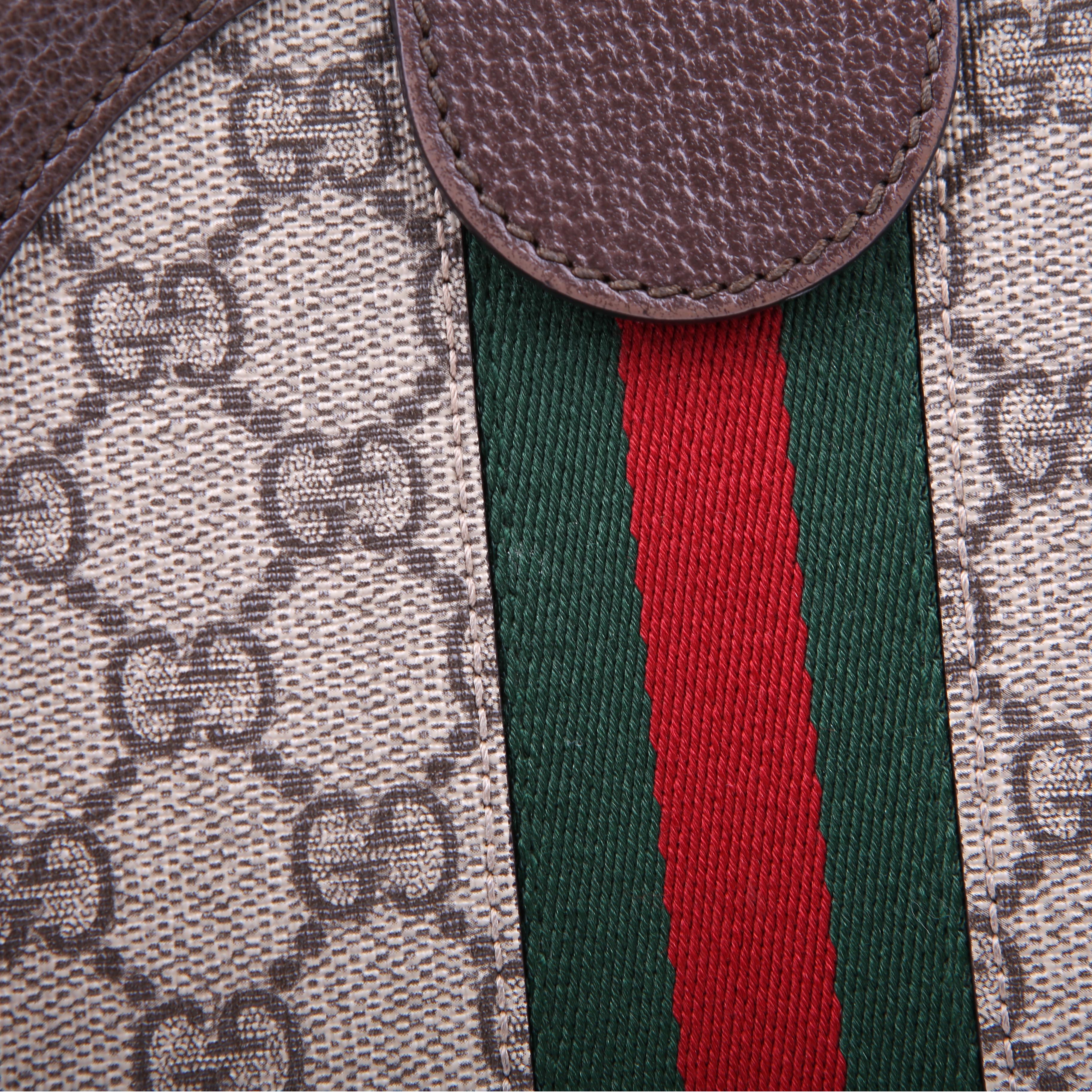 Gucci 550618 Ophidia GG Supreme Round Small Crossbody Brown