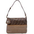 Zucca Coated Canvas Shoulder Brown