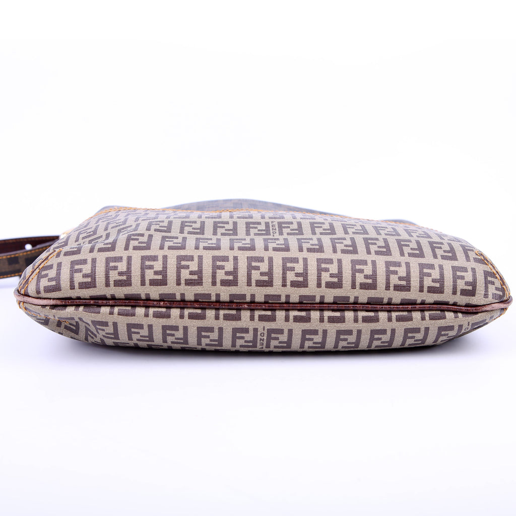 Zucca Coated Canvas Shoulder Brown